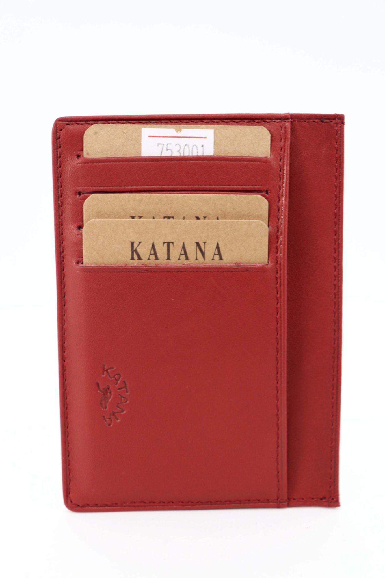 KATANA Petit porte carte de crédit unisexe en cuir réf 753038 (8  coul.disp.)