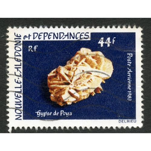 Timbre Oblitéré Nouvelle-Calédonie Et Dépendances, Poste Aérienne 1983, 44 F, Rf, Gypse De Poya, Delrieu