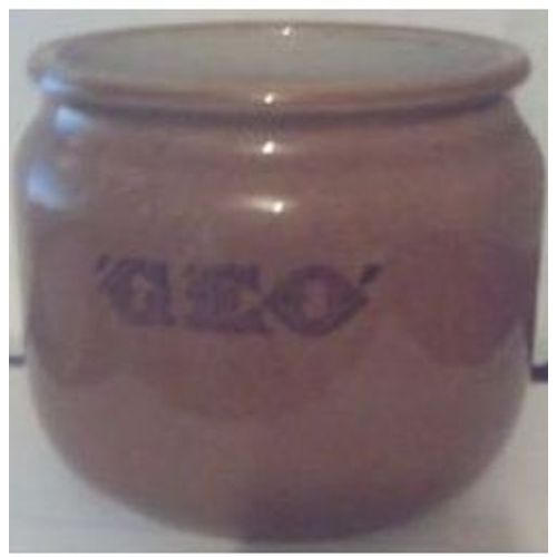 Vintage - Grand Pot - En Grès Vernissé - " Geo " - Port De Vernes