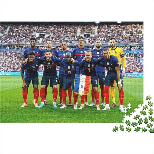 Équipe de France de Football Puzzles 500 Pièces pour Adultes Qatar Coupe du  Monde Puzzles en Bois Exercice Cérébral Défi Jeu Divertissement Cadeaux  Adolescents Activité Familiale 500pcs(52x38cm)