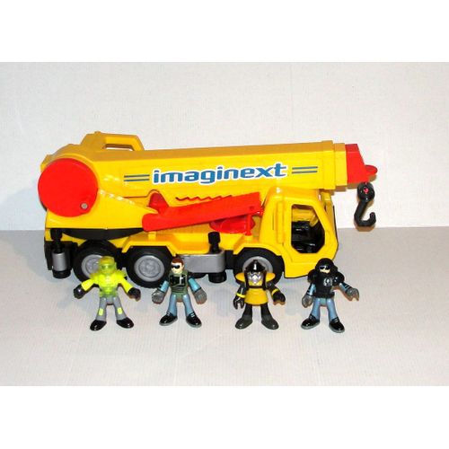 Camion Grue Imaginext Fisher Price 2009 + Figurines