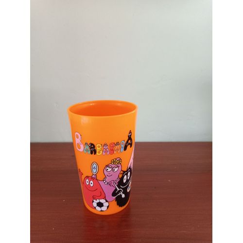Verre Barbapapa Plastique Orange Malaga