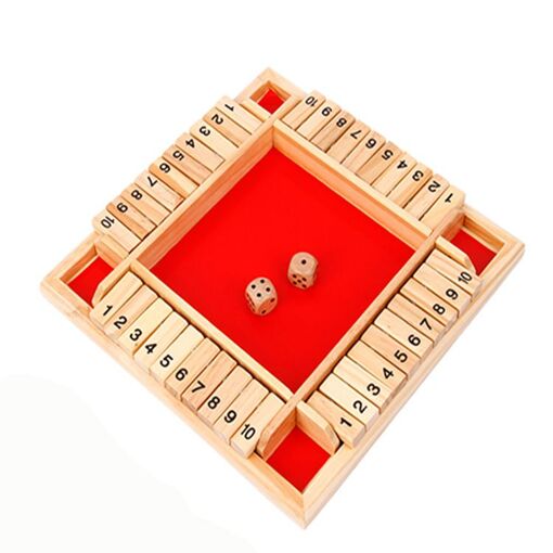 Jeu Shut The Box En Bois - 1 à 4 Joueurs | Apprentissage Maths Amusant