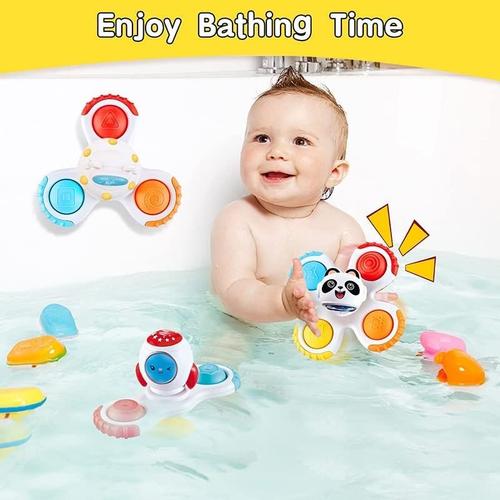 Jouets de bain pour bébé - Baby Spinner - 3 pièces - Ventouse