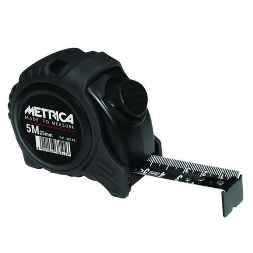 Mètre ruban autobloquant All Black METRICA 19mm x 3m - 38143D