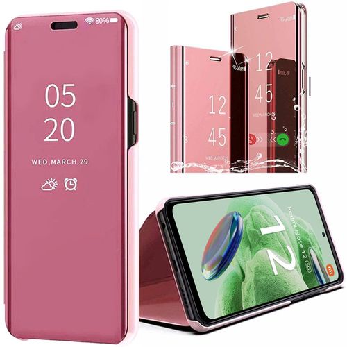 Coque Pour Xiaomi Redmi Note 12 5g Protection Avant Et Arrière Smart View Souple Rose - E.F.Connection