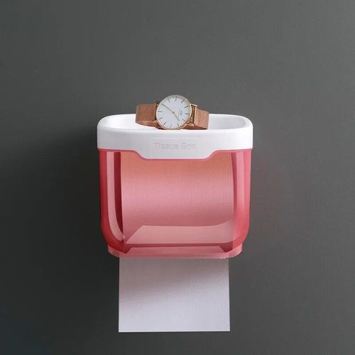 Étagère Murale Étanche Pour Papier Toilette,Tube De Rouleau De Papier,Boîte De Rangement T1,Fournitures D'nik - Type Pink-S