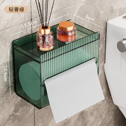 Boîte À Papier Toilette Murale,Rangement De Rouleaux De Papier Toilette,Étagère De Support T1 - Type Green
