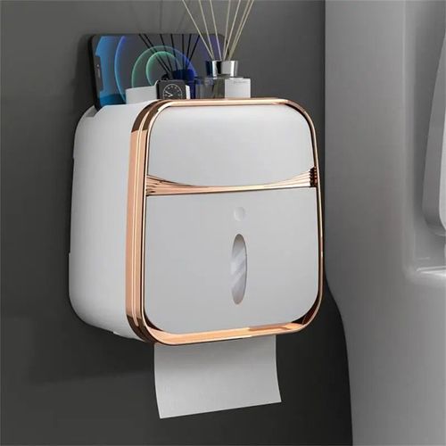 Boîte À Papier Hygiénique Murale Créative,Tube De Rouleau D'escalier Étanche,Boîte De Rangement De Papier Toilette,Étagère,Accessoires Ménagers - Type Style D #A