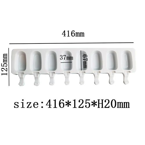 Moule À Crème Glacée En Silicone À 8 Cellules,Magnum,Plateau À Glace - Type White