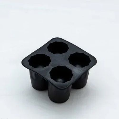 Moule À Glaçons En Silicone En Forme De 4 Tasses,Moule À Glaçons En Verre À Liqueur,Bar D'été,Fête,Bière,Cocktail,Outils Pour Boire Froid - Type Black