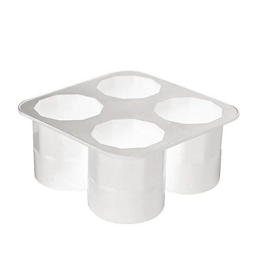 Moules À Glace En Verre À Shot En Silicone,Plateaux À Glaçons Réutilisables Pour Whisky,Congélateur,Qualité Alimentaire,De Tasses À Glace,4 Cavités - Type White #B