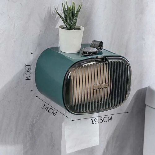 Boîte À Papier Hygiénique Murale Créative,Tube De Rouleau D'escalier Étanche,Boîte De Rangement De Papier Toilette,Étagère,Accessoires Ménagers - Type Green-D