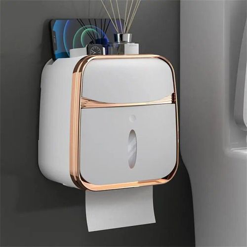Boîte À Papier Hygiénique Murale Créative,Tube De Rouleau D'escalier Étanche,Boîte De Rangement De Papier Toilette,Étagère,Accessoires Ménagers - Type Style D #D