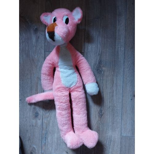 Ancienne Peluche Panthère Rose Vintage 60cm