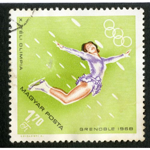 Timbre Oblitéré Magyar Posta, Grenoble 1968, 1.70
