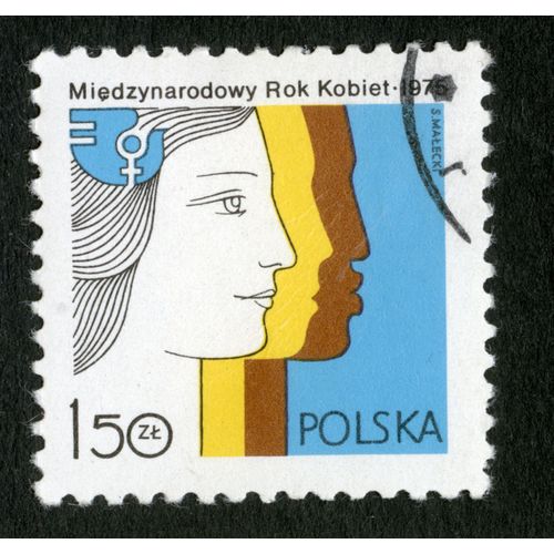 Timbre Oblitéré Polska, Miedzynarodowy Rok Kobiet 1975, 1.50 Zl, Malecki