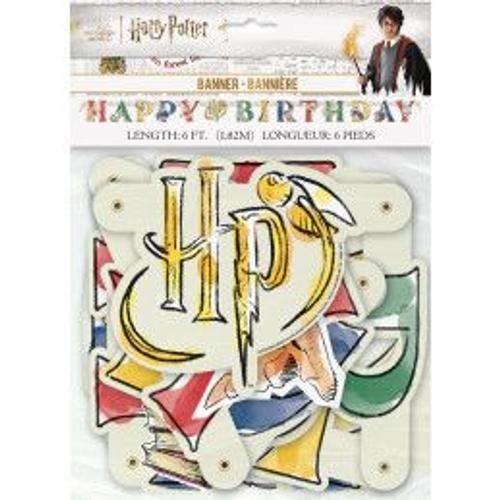Bannière 182 Cm Harry Potter Happy Birthday , Pour Fête, Anniversaire Enfant