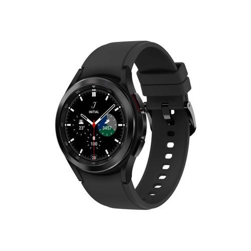 Samsung Galaxy Watch4 Classic - 46 Mm - Noir - Montre Intelligente Avec Bracelet De Sport Ridge - Fluoroélastomère - Noir - Affichage 1.4" - 16 Go - Nfc, Wi-Fi, Bluetooth - 4g - 52 G