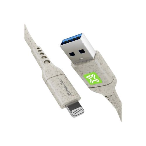 XtremeMac Eco - Câble Lightning - USB mâle pour Lightning mâle - 1 m - blanc - biodégradable
