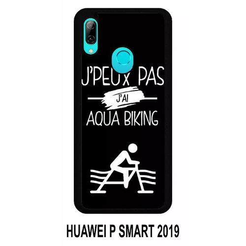Coque Huawei P Smart 2019 - J Peux Pas J Ai Aqua Biking 2 - Silicone - Noir