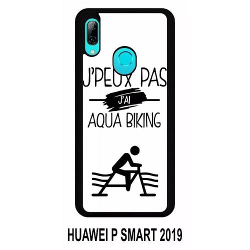 Coque Huawei P Smart 2019 - J Peux Pas J Ai Aqua Biking 1 - Silicone - Noir
