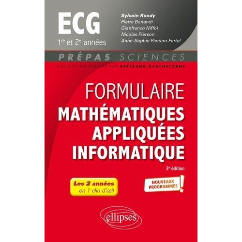 Formulaire Mathématiques Appliquées Informatique Ecg 1re Et 2e Années