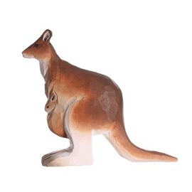 Figurine Kangourou En Bois