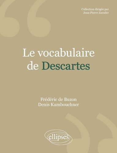 Le Vocabulaire De Descartes