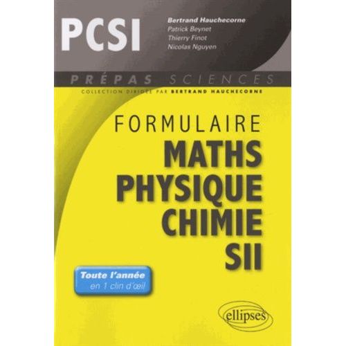 Formulaire Pcsi Mathématiques Physique Chimie Sii