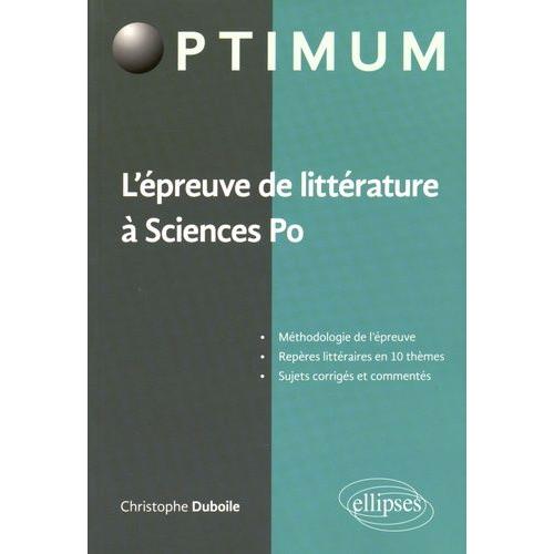 L'épreuve De Littérature À Sciences Po