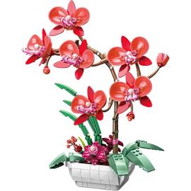 Ensemble de construction de décor de plante d'orchidée pour adulte,  collection de blocs de construction de collection de bonsaïs botaniques de  fleurs compatible avec Lego-581pcs
