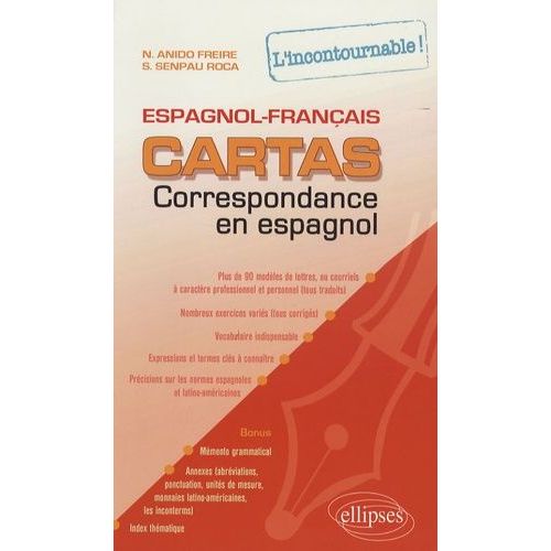 Cartas - Correspondance En Espagnol, L'incontournable ! Espagnol-Français