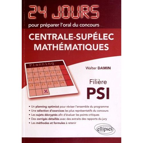 Mathématiques Concours Centrale-Supélec Filière Psi