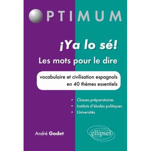 Ya Lo Sé ! Les Mots Pour Le Dire - Vocabulaire Et Civilisation Espagnols En 40 Thèmes Essentiels