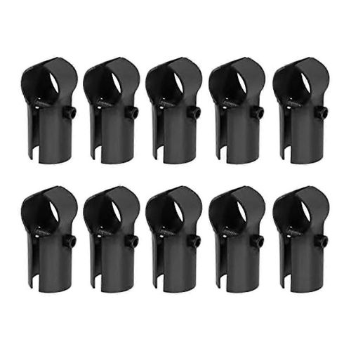 T Pipe Clamp Connector Chain Link Fence Clamp, Stainless Steel 201 Black Tee End Rails Clamps, Thickness 1.7mm,10Pcs