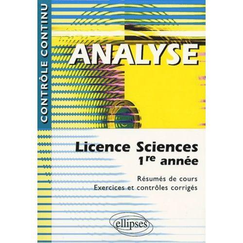 Analyse - Licence Sciences 1ere Année