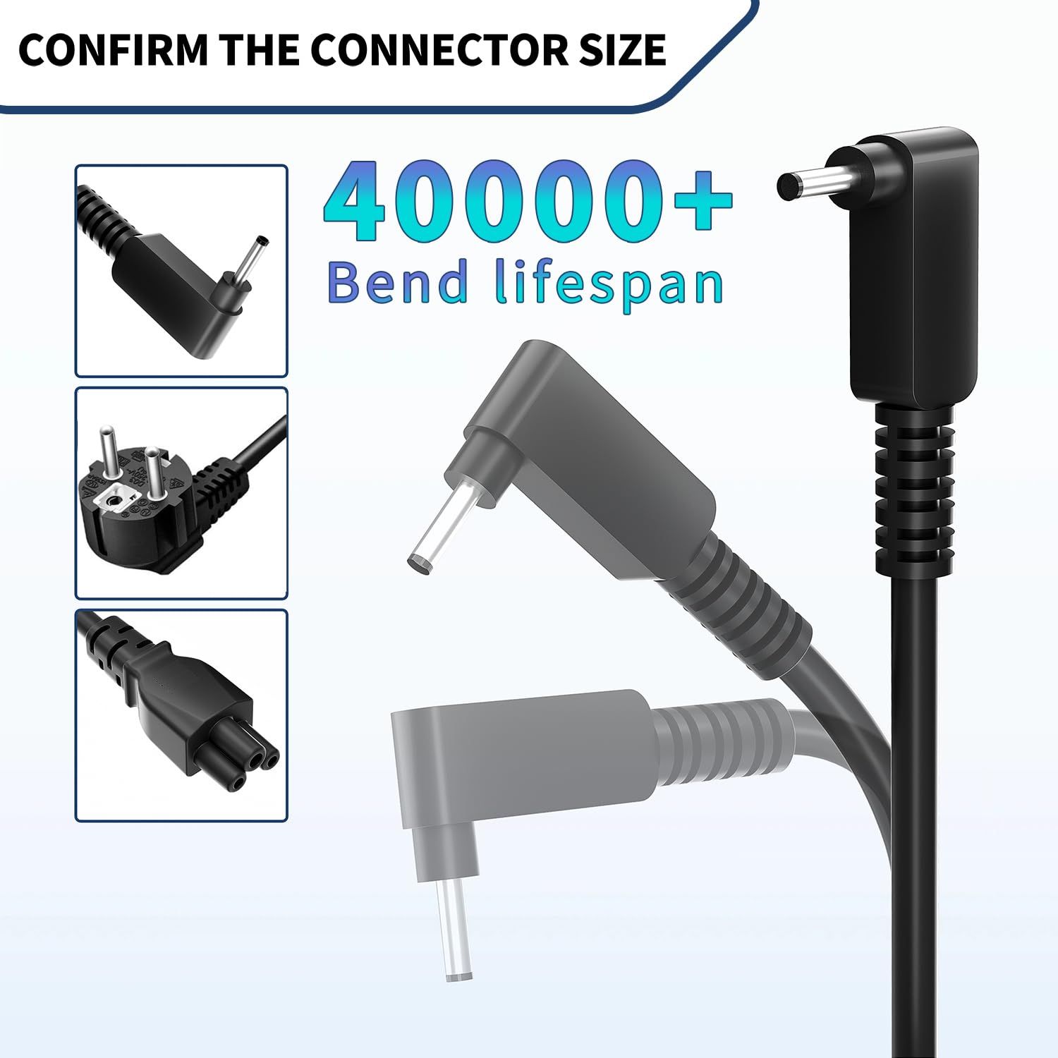 Chargeur 45W 19V Pour PC Portable Acer Aspire 5 (A515, A517, A514) - Connecteur 3.0x1.1 Mm - 3 M - Compatible Nombreux Modèles