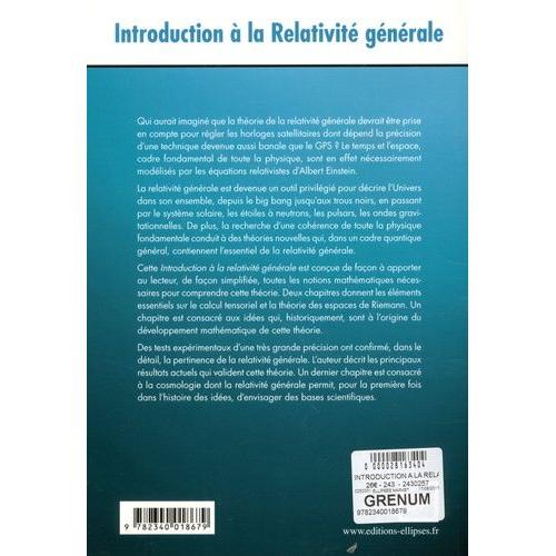 Introduction À La Relativité Générale Niveau M