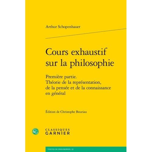 Cours Exhaustif Sur La Philosophie - Première Partie, Théorie De La Représentation