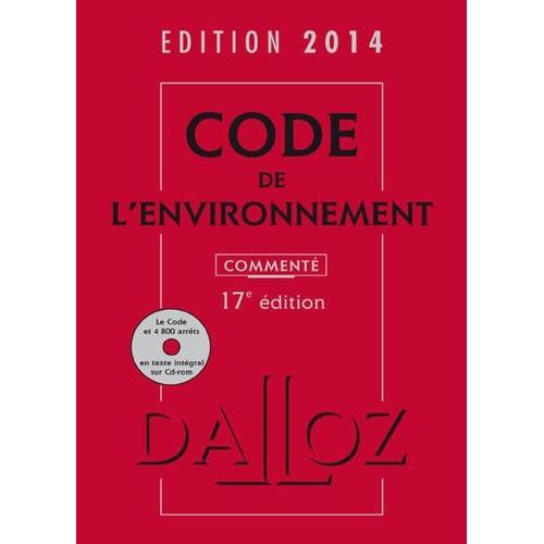 Code De L'environnement 2014 - (1 Cd-Rom)