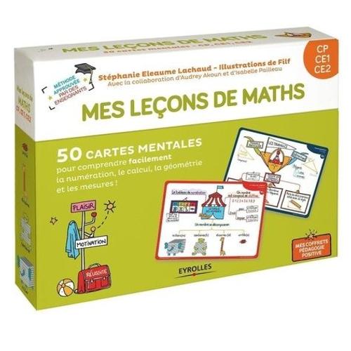 Mes Leçons De Math Cp Ce1 Ce2 - Avec 40 Cartes Leçons, 10 Cartes Jeux, 1 Livret Explicatif