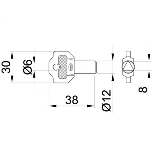 Triangular key for 154