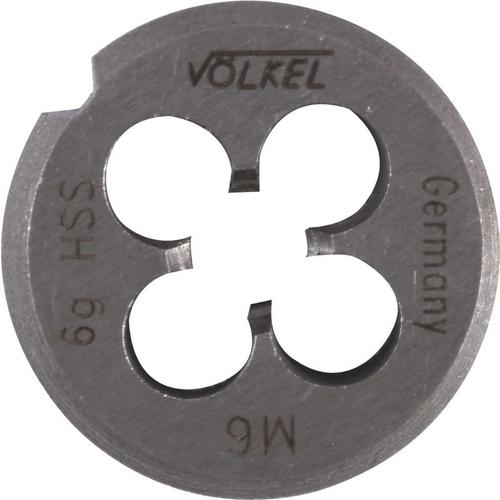Filière ronde métrique Volkel HSS M6x1,00mm