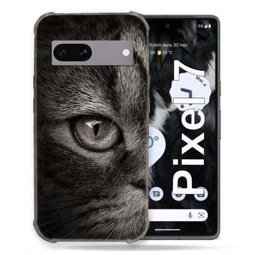 Coque Renforcée Pour Google Pixel 7 Animal Chat Gris