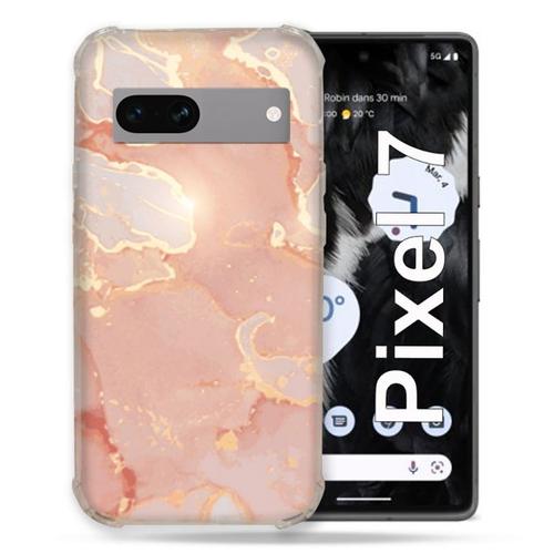 Coque Renforcée Pour Google Pixel 7 Texture Marbre Rose