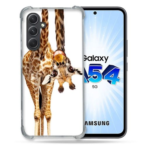 Coque Renforcée Pour Samsung Galaxy A54 5g Animal Girafe Blanche