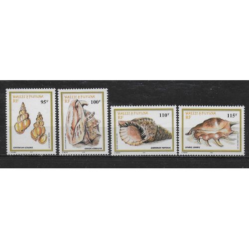 Wallis Et Futuna Poste Aerienne 1999 : Coquillages Divers : Série Entière De 4 Timbres À 420 F. Neufs **