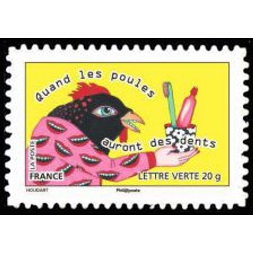 Timbre France 2013 Oblitéré - Quand Les Poules Auront Des Dents - Yt Adhésif - N° 793