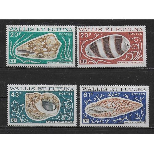 Wallis Et Futuna 1976 : Coquillages Divers : Série Entière De 4 Timbres À 147 F. Neufs **